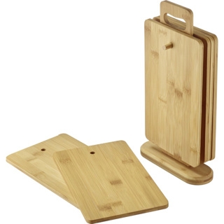 Bamboe serveerplanken met standaard, 6 stuks - Westmark