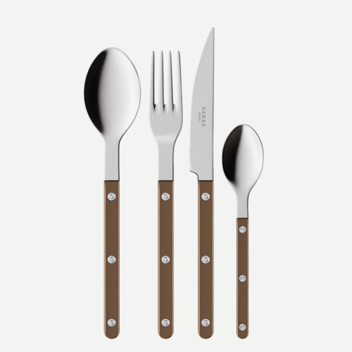Bestekset, 24 stuks,-Bistrot Pearly, Brown - Sabre Paris
