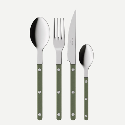 Bestekset, 24 stuks,-Bistrot Pearly, Dark green - Sabre Paris