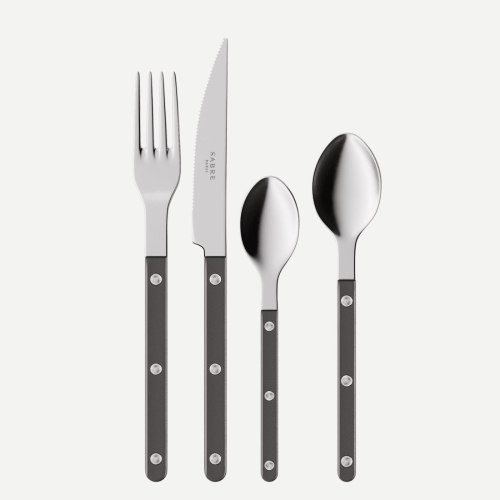 Bestekset, 24 stuks,-Bistrot Pearly, Dark grey - Sabre Paris