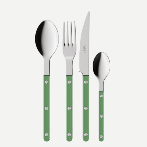 Bestekset, 24 stuks,-Bistrot Pearly, Garden green - Sabre Paris