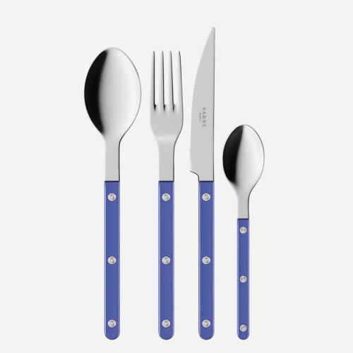 Bestekset, 24 stuks,-Bistrot Pearly, Lapis blue - Sabre Paris