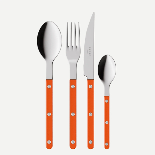 Bestekset, 24 stuks,-Bistrot Pearly, Orange - Sabre Paris
