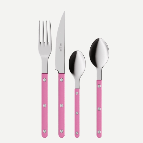 Bestekset, 24 stuks,-Bistrot Pearly, Pink - Sabre Paris