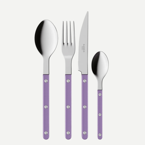 Bestekset, 24 stuks,-Bistrot Pearly, Purple - Sabre Paris