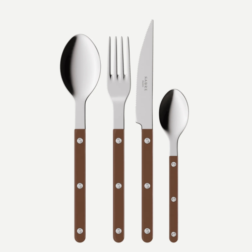 Bestekset, 24 stuks,-Bistrot, Chocolate - Sabre Paris