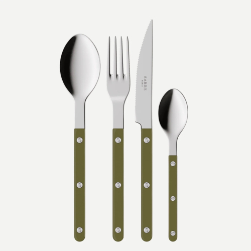 Bestekset, 24 stuks,-Bistrot, Green fern - Sabre Paris