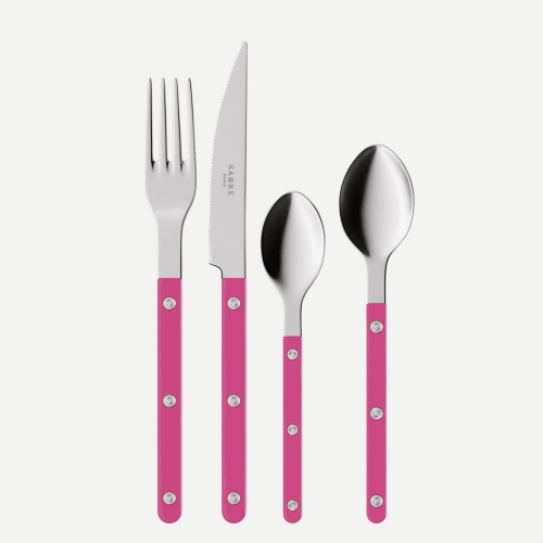 Bestekset, 24 stuks,-Bistrot, Raspberry - Sabre Paris