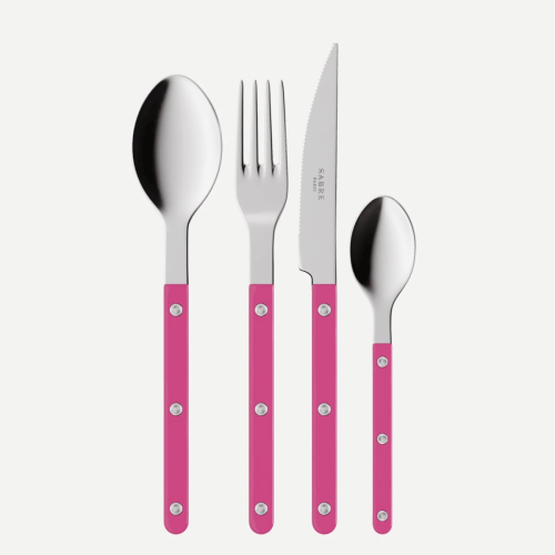 Bestekset, 24 stuks,-Bistrot, Raspberry - Sabre Paris