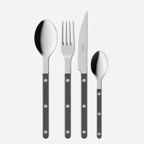 Bestekset, 4 stuks,-Bistrot Pearly, Dark grey - Sabre Paris