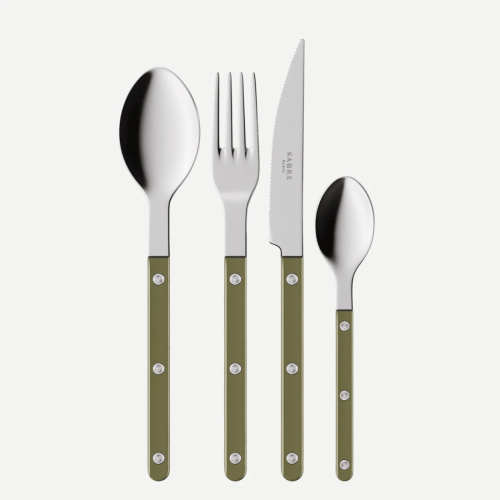 Bestekset, 4 stuks,-Bistrot Pearly, Olive - Sabre Paris