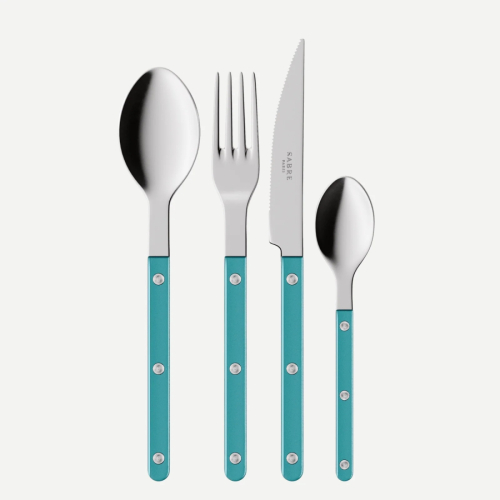 Bestekset, 4 stuks,-Bistrot Pearly, Turquoise - Sabre Paris