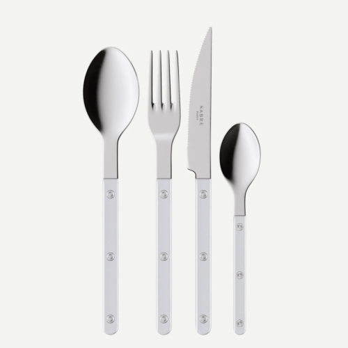 Bestekset, 4 stuks,-Bistrot Pearly, White - Sabre Paris