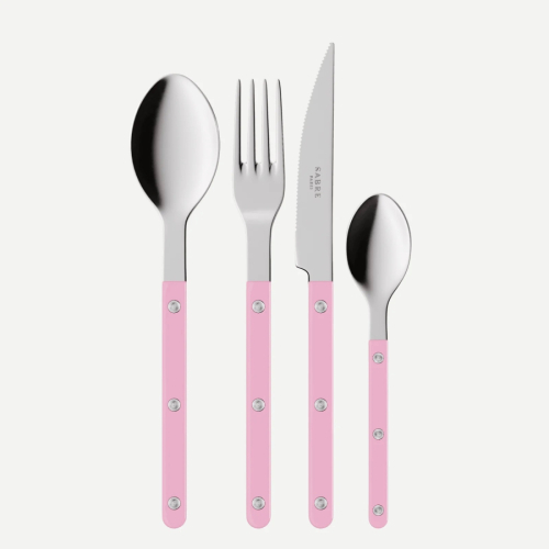 Bestekset, 4 stuks,-Bistrot, Pink - Sabre Paris