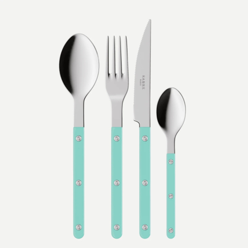 Bestekset, 4 stuks,-Bistrot, Turquoise - Sabre Paris