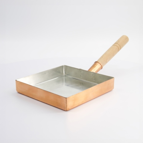 Japanse omeletpan van koper, 18 x 18 cm