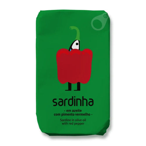 Sardines in Biologische Olijfolie, Biologische Paprika, 120 g - Sardinha
