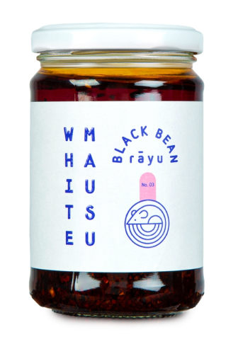Zwarte bonen Rãyu, knapperige chili-olie met zwarte bonen & miso, 240 g - White Mausu
