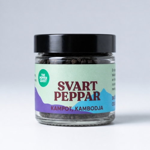 Peper, Zwarte Kampot, 40 g - The Pepper Quest