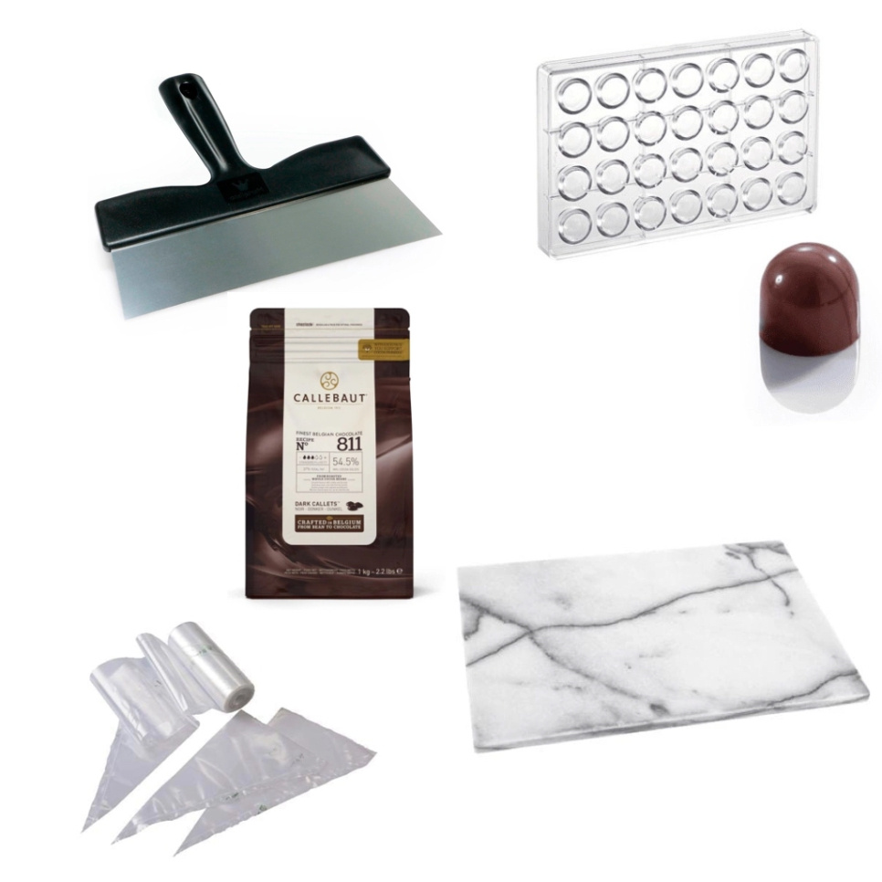 Pralinepakket, startpakket voor het maken van pralines in de groep Bakken / Bakgerei / Chocolade gebruiksvoorwerpen bij The Kitchen Lab (1317-26946)