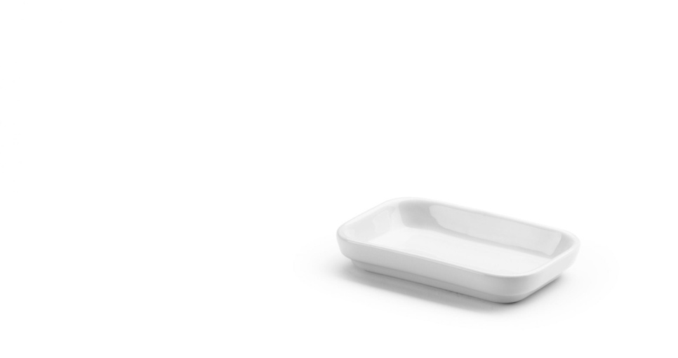 Schaal, wit porselein, 140x90xH25mm