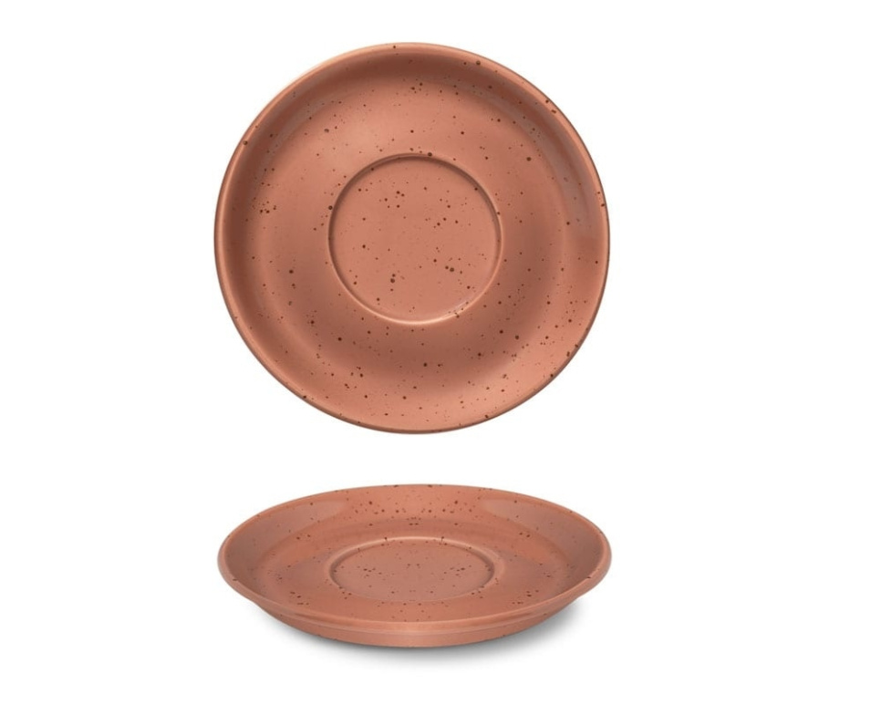 Koffieschotel, 15 cm, Lifestyle Terracotta - Lilien in de groep Thee & Koffie / Koffie accessoires / Koffie schotel bij The Kitchen Lab (1069-12041)