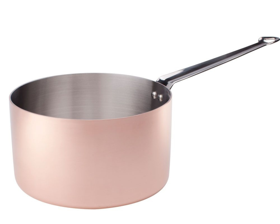 Koperen steelpan met inductiebodem en RVS binnenwerk, 20cm - Agnelli in de groep Koken / Potten & Pannen / Pannen bij The Kitchen Lab (1069-26446)