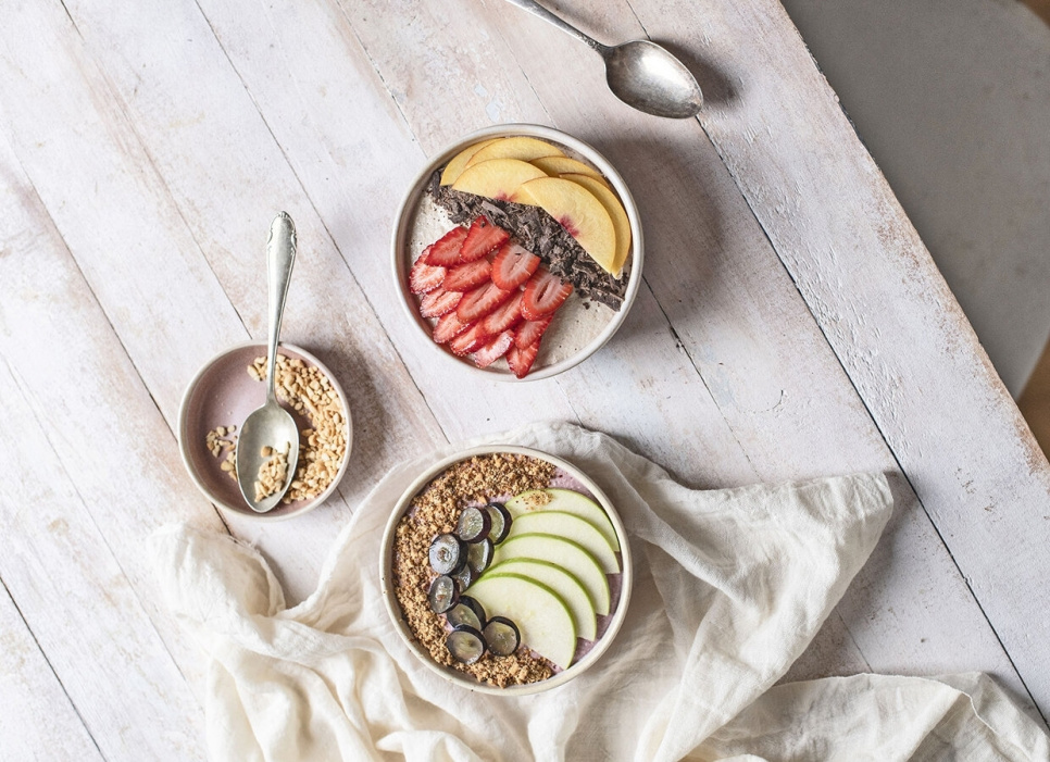 Diep bord 25 cm, Roze pot - Bonna