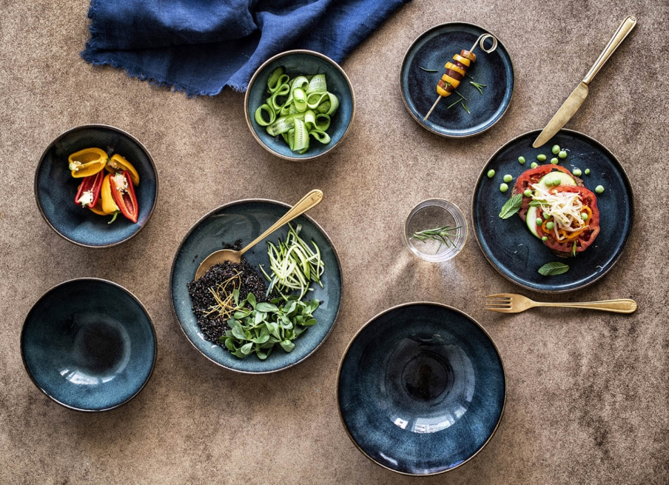 Schaal 13 cm, bol oceaan mos - Bonna