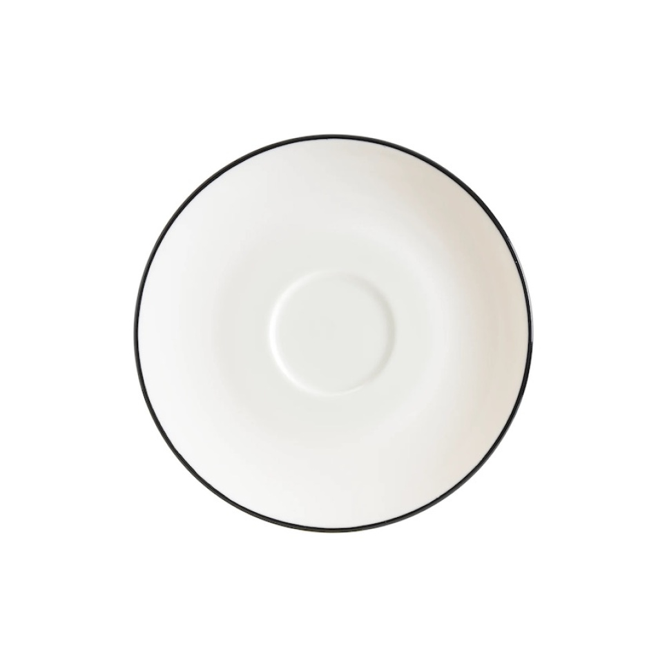 Espressoschaal 12 cm, Gourmet Linea Zwart - Bonna in de groep Thee & Koffie / Koffie accessoires / Koffie schotel bij The Kitchen Lab (1069-31838)