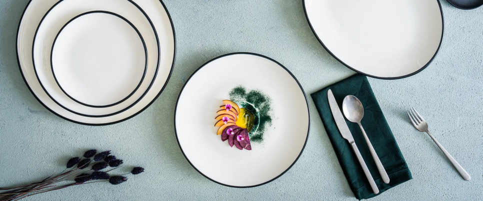 Bord 15 cm, Gourmet Linea Zwart - Bonna