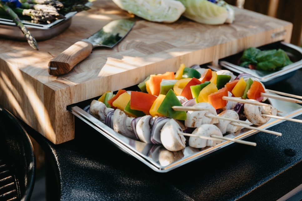 Snijplank met 3 dienbladen, 48x32 cm - Continenta