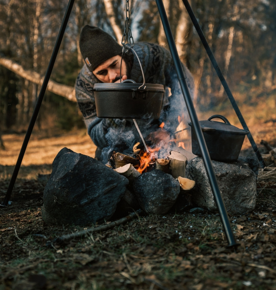 Tri-Pod, 4 kettingen, haken & canvas tas, XL - Satake