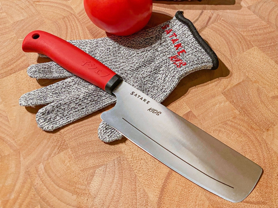 Kindermes met snijvaste handschoen - Satake