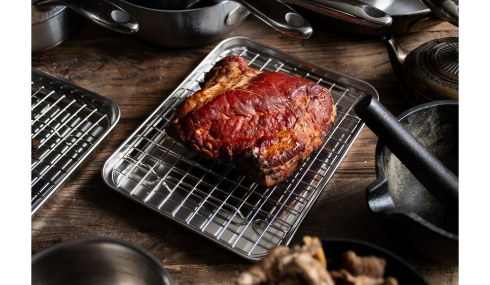 Stainless steel oven tray + griddle, 26x20 cm - Culimat