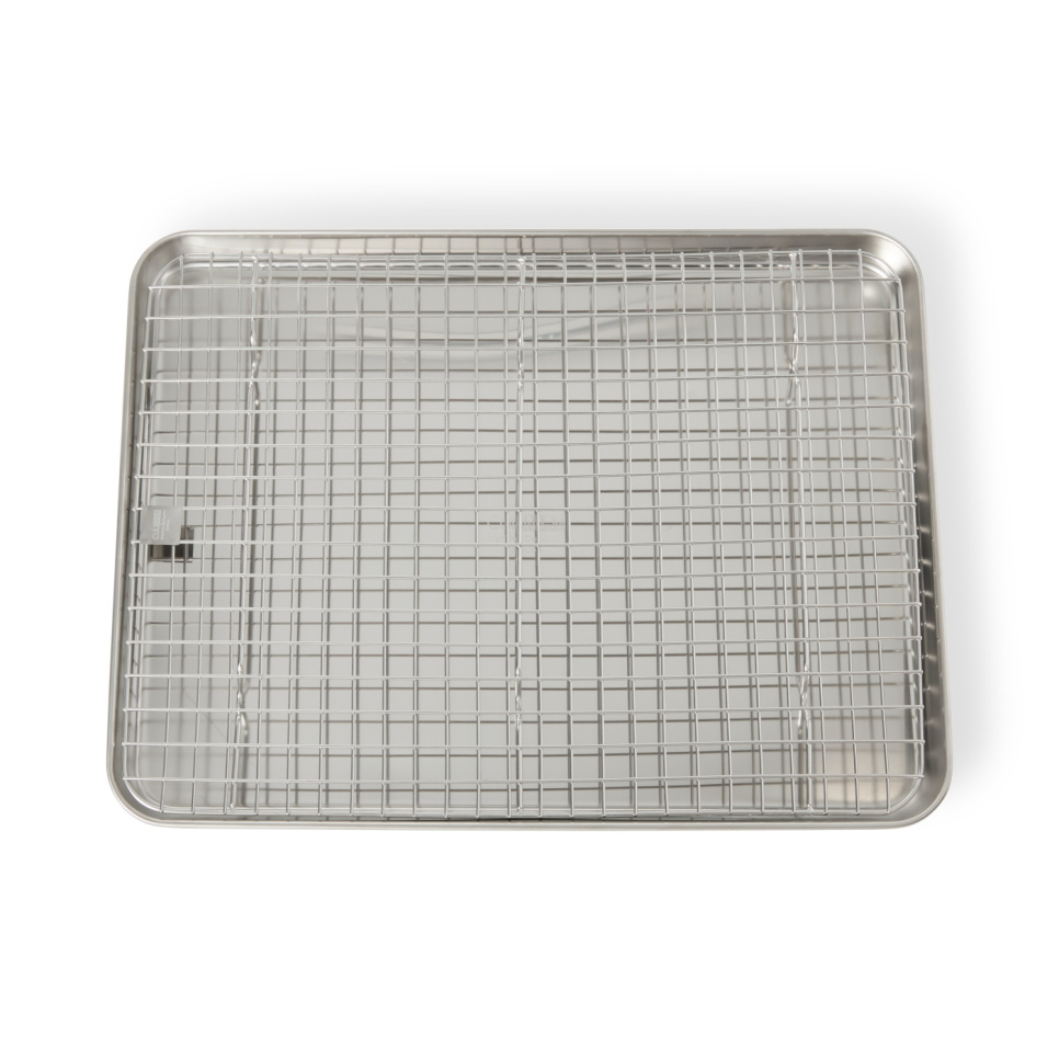 Gastroplaat met rooster, 40,5 x 40,5 cm, roestvrij staal – Culimat in de groep Koken / Ovenschalen & Gastronorms / Bakplaten & bladen bij The Kitchen Lab (1070-33553)
