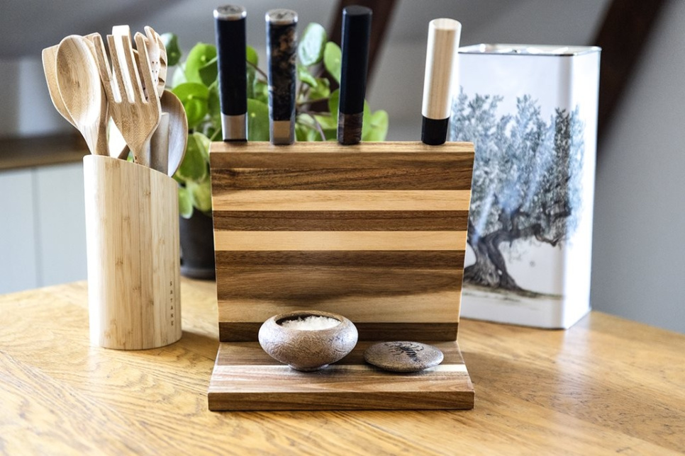 Magnetische messenhouder, Acacia - Satake