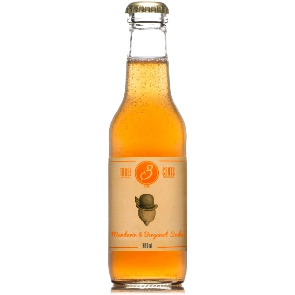 Mandarin & Bergamot Soda, 200 ml - Three Cents in de groep Koken / Koloniaal bij The Kitchen Lab (1083-28757)