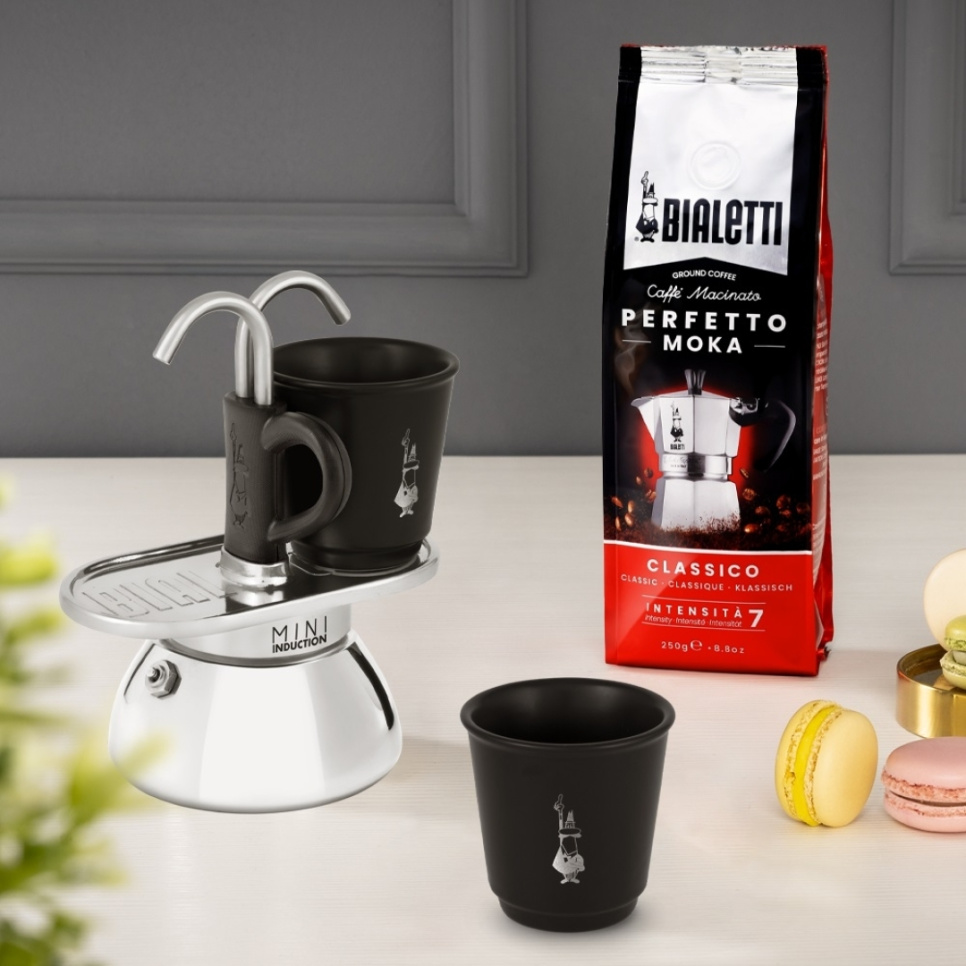 Moka Express Induction, moka maker en twee kopjes - Bialetti