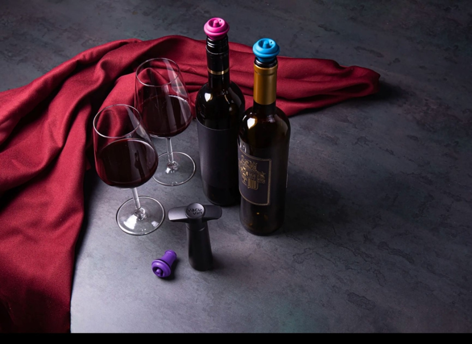 Wijnstoppers in verschillende kleuren, 3-pack - Vacuvin