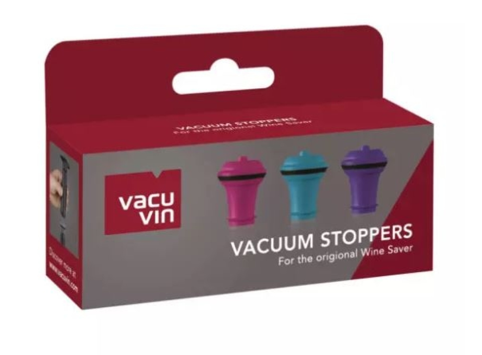 Wine Stoppers in verschillende kleuren, 3-pack - Vacuvin Wine Stoppers in verschillende kleuren, 3-pack - Vacuvin