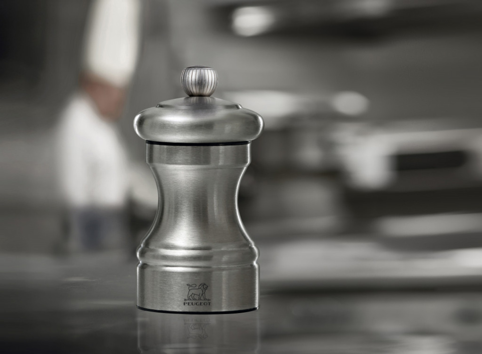 Zoutmolen, 10 cm, Bistro Chef, Roestvrij Staal - Peugeot