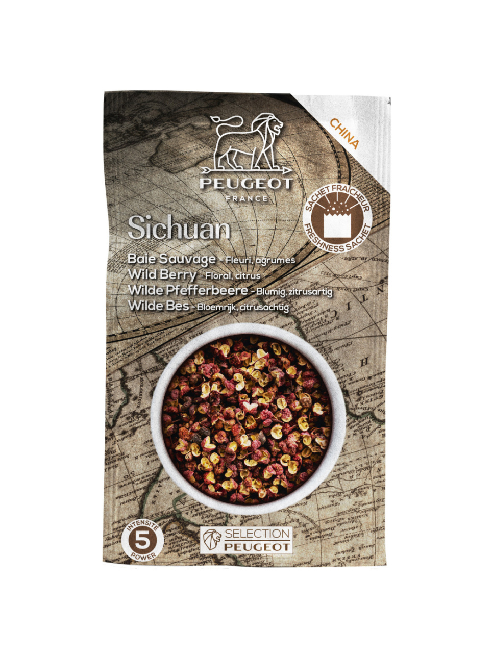 Szechuan Peppercorns, 4x40gr - Peugeot in de groep Koken / Specerijen & Smaakstoffen / Peper bij The Kitchen Lab (1090-31747)