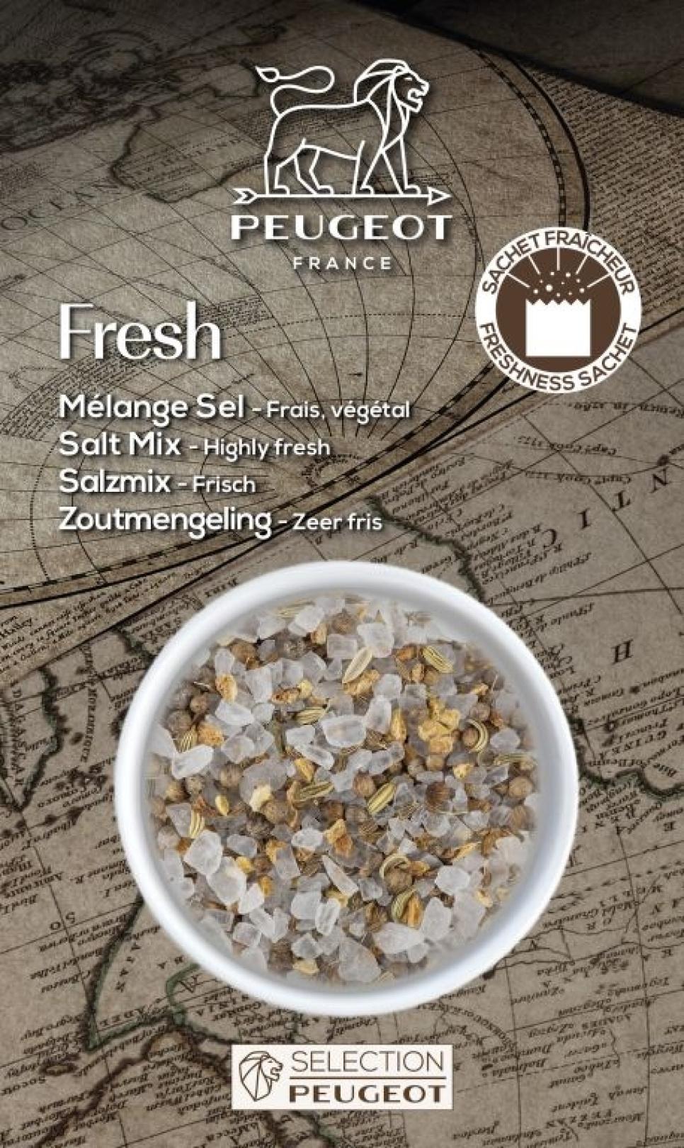 Zoutmix voor Molen, Fresh, 135g - Peugeot in de groep Koken / Specerijen & Smaakstoffen / Zout bij The Kitchen Lab (1090-35445)