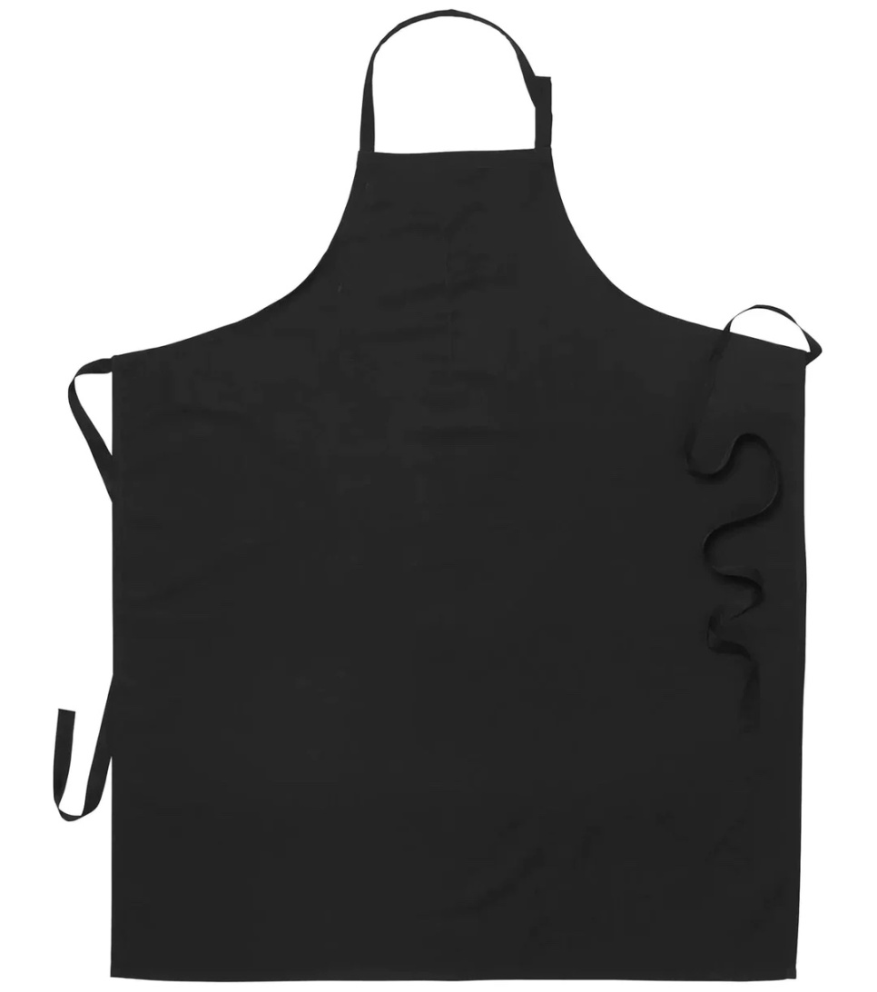 Slabbetje, zwart 90 x 110 cm - Segers in de groep Koken / Keukentextielen / De schorten bij The Kitchen Lab (1092-10847)