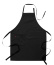 Schort 75x95 cm, polyester/katoen, zwart - Segers