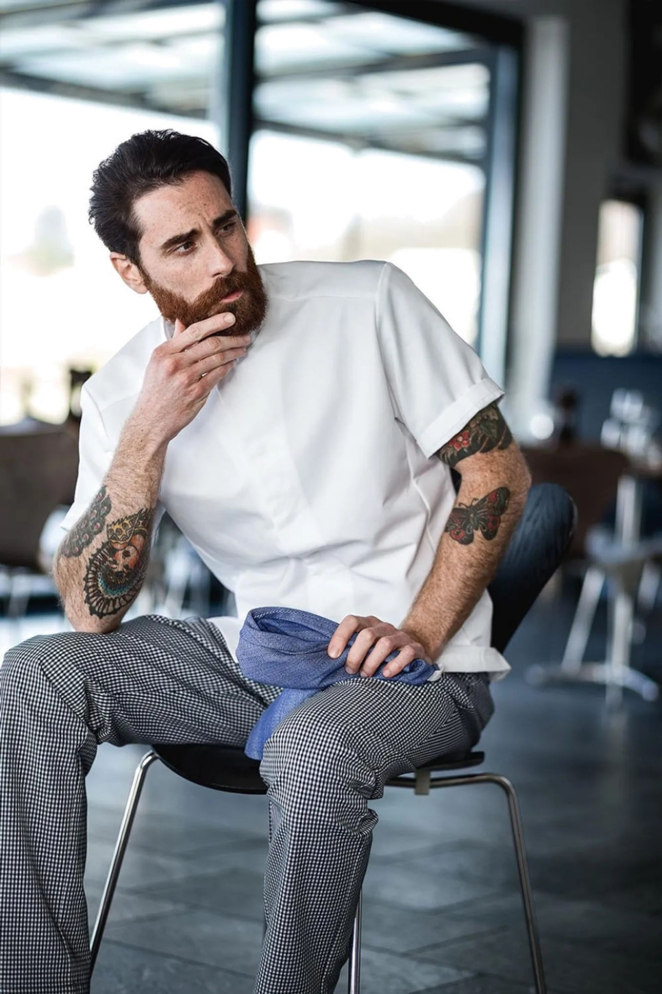 Broek, heren, zwart pied-de-poule - Segers