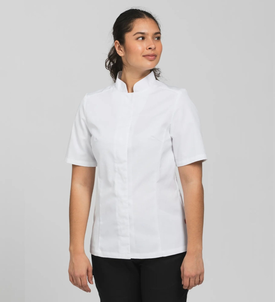 Kokjas, korte mouw, dames, wit - Segers