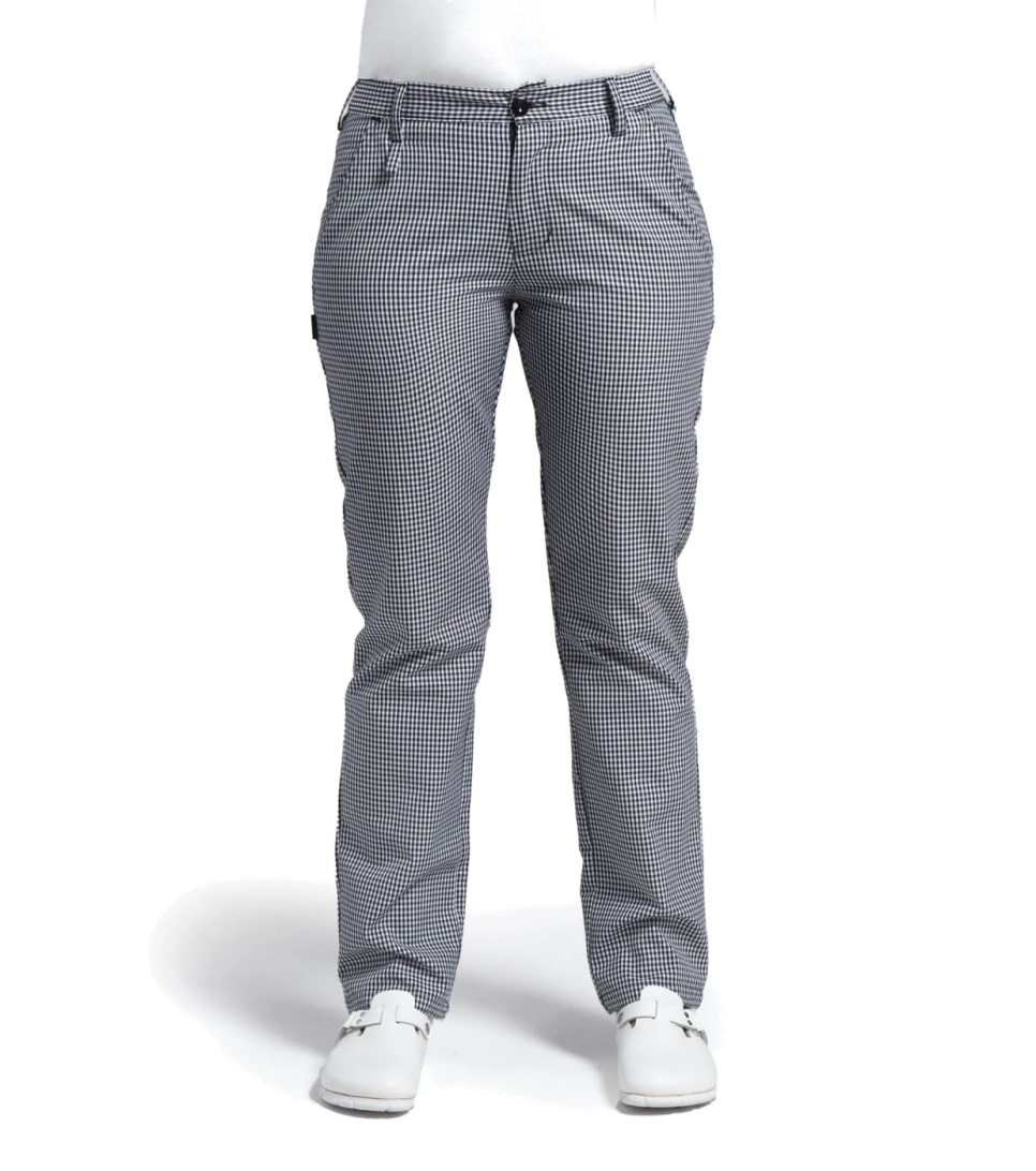 Broek, dames, zwart pied-de-poule - Segers