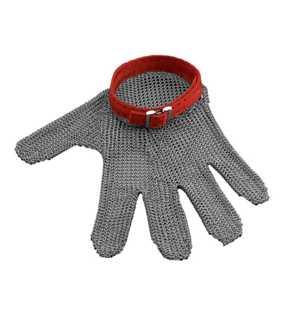 Beschermende handschoen in rfr maliënkolder, prijs per stuk. Beschermende handschoen in rfr maliënkolder, prijs per stuk.